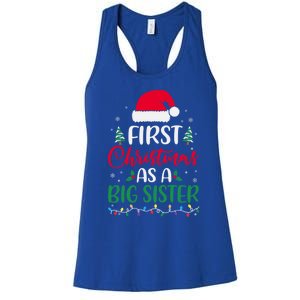 My First Christmas As A Big Sister New Sister Xmas Lights Cute Gift Women's Racerback Tank