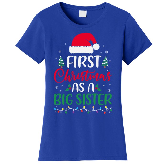 My First Christmas As A Big Sister New Sister Xmas Lights Cute Gift Women's T-Shirt