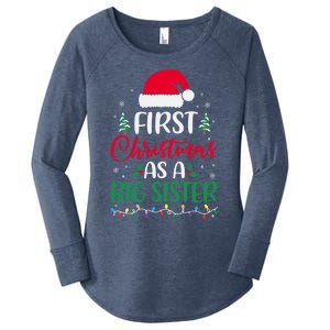 My First Christmas As A Big Sister New Sister Xmas Lights Cute Gift Women's Perfect Tri Tunic Long Sleeve Shirt