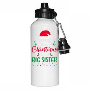 My First Christmas As A Big Sister New Sister Xmas Lights Cute Gift Aluminum Water Bottle