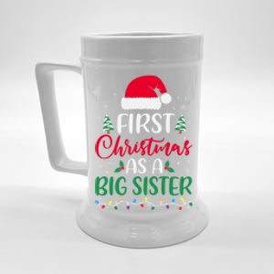 My First Christmas As A Big Sister New Sister Xmas Lights Cute Gift Beer Stein