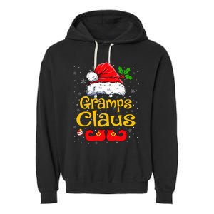 Matching Family Christmas Santa Hat Xmas Funny Gramps Claus Garment-Dyed Fleece Hoodie