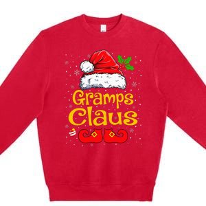 Matching Family Christmas Santa Hat Xmas Funny Gramps Claus Premium Crewneck Sweatshirt