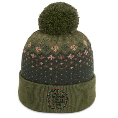 My Favorite Color Is Christmas Lights , Funny Christmas The Baniff Cuffed Pom Beanie