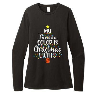 My Favorite Color Is Christmas Lights Funny Xmas Gifts  Womens CVC Long Sleeve Shirt