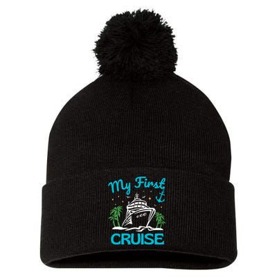 My First Cruise Pom Pom 12in Knit Beanie