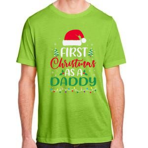 My First Christmas As A Daddy New Father Xmas Lights Gift Adult ChromaSoft Performance T-Shirt