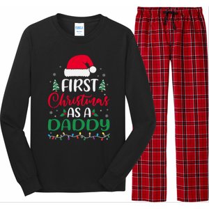 My First Christmas As A Daddy New Father Xmas Lights Gift Long Sleeve Pajama Set