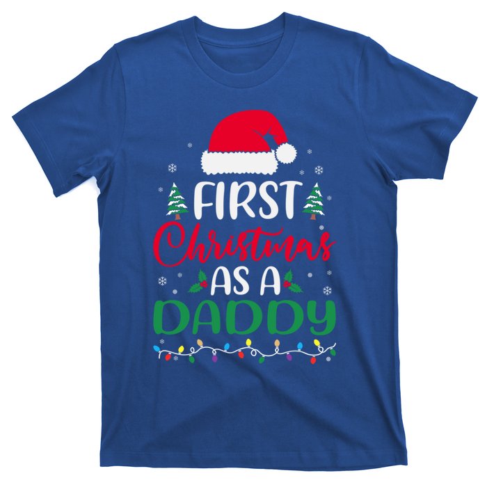 My First Christmas As A Daddy New Father Xmas Lights Gift T-Shirt