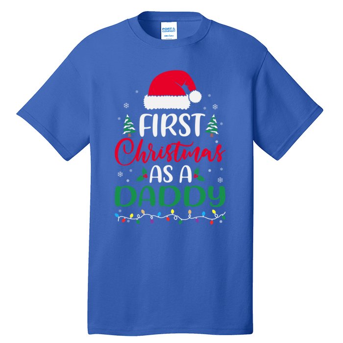 My First Christmas As A Daddy New Father Xmas Lights Gift Tall T-Shirt