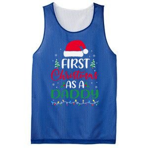 My First Christmas As A Daddy New Father Xmas Lights Gift Mesh Reversible Basketball Jersey Tank