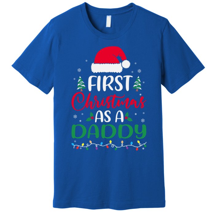 My First Christmas As A Daddy New Father Xmas Lights Gift Premium T-Shirt