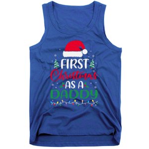 My First Christmas As A Daddy New Father Xmas Lights Gift Tank Top