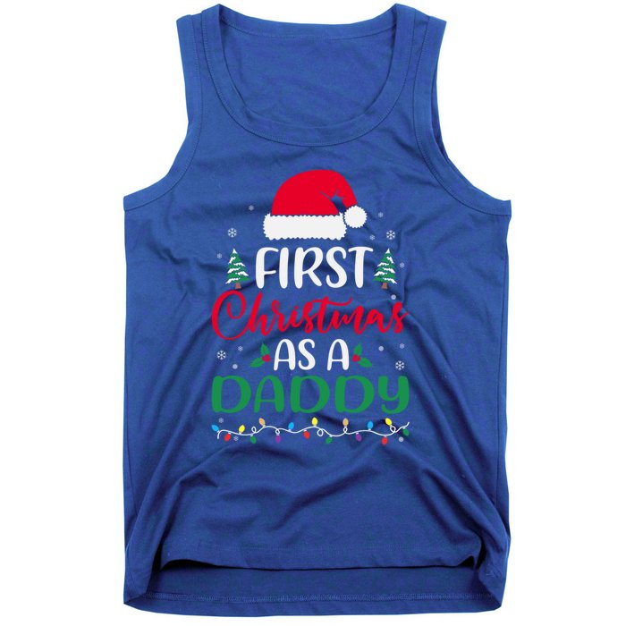 My First Christmas As A Daddy New Father Xmas Lights Gift Tank Top