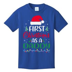 My First Christmas As A Daddy New Father Xmas Lights Gift Kids T-Shirt