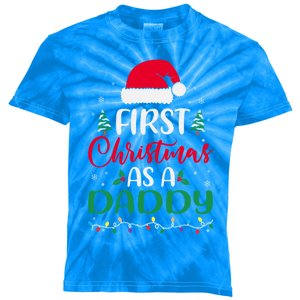 My First Christmas As A Daddy New Father Xmas Lights Gift Kids Tie-Dye T-Shirt