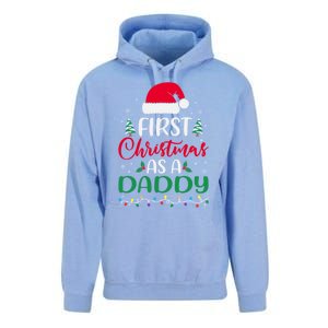 My First Christmas As A Daddy New Father Xmas Lights Gift Unisex Surf Hoodie