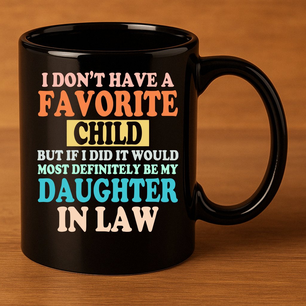 My Favorite Child Is My Daughter In Law Father In Law Daughter 11oz C Handle Ceramic Mug