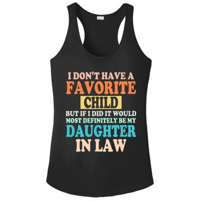 My Favorite Child Is My Daughter In Law Father In Law Daughter Ladies PosiCharge Competitor Racerback Tank