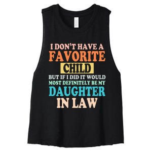 My Favorite Child Is My Daughter In Law Father In Law Daughter Women's Racerback Cropped Tank