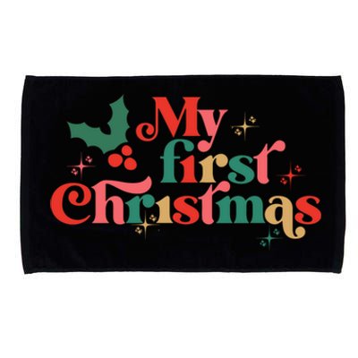 My First Christmas 1st Christmas Newborn Gift Microfiber Hand Towel