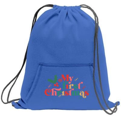 My First Christmas 1st Christmas Newborn Gift Sweatshirt Cinch Pack Bag