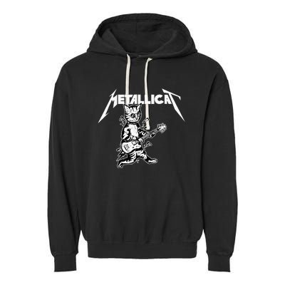 Metallicat Funny Cat Garment-Dyed Fleece Hoodie