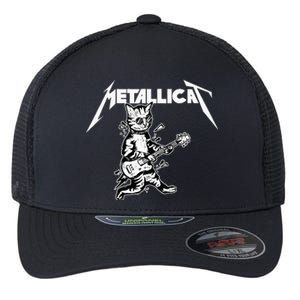 Metallicat Funny Cat Flexfit Unipanel Trucker Cap