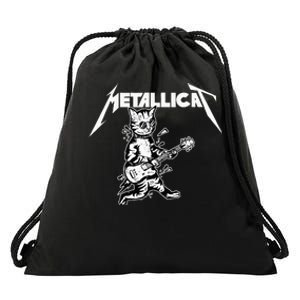 Metallicat Funny Cat Drawstring Bag