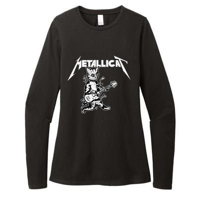 Metallicat Funny Cat Womens CVC Long Sleeve Shirt