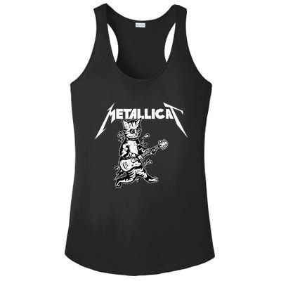 Metallicat Funny Cat Ladies PosiCharge Competitor Racerback Tank