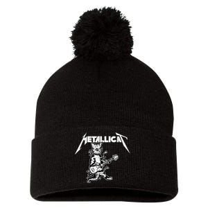 Metallicat Funny Cat Pom Pom 12in Knit Beanie