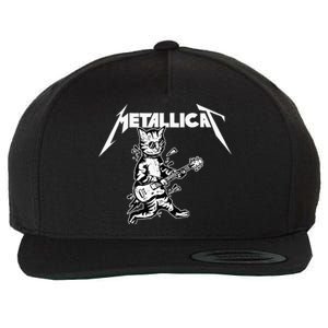 Metallicat Funny Cat Wool Snapback Cap