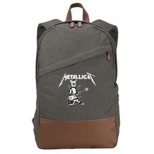 Metallicat Funny Cat Cotton Canvas Backpack