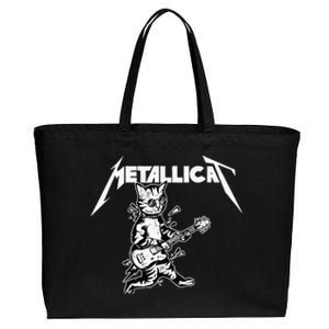 Metallicat Funny Cat Cotton Canvas Jumbo Tote