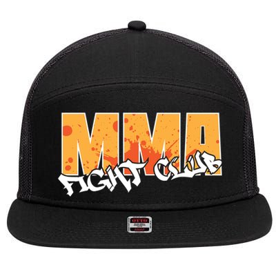 Mma Fight Club Mixed Martial Arts Funny Gift 7 Panel Mesh Trucker Snapback Hat