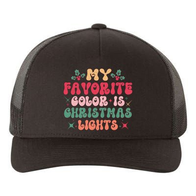 My Favorite Color Is Christmas Lights Yupoong Adult 5-Panel Trucker Hat