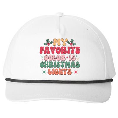 My Favorite Color Is Christmas Lights Snapback Five-Panel Rope Hat