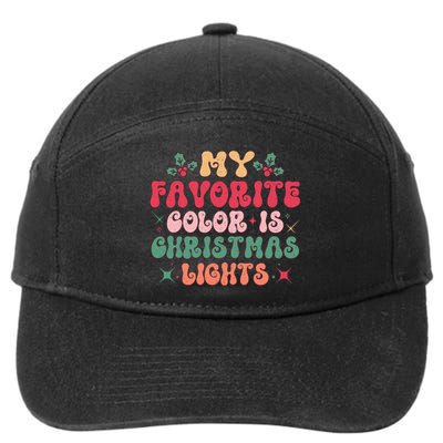 My Favorite Color Is Christmas Lights 7-Panel Snapback Hat