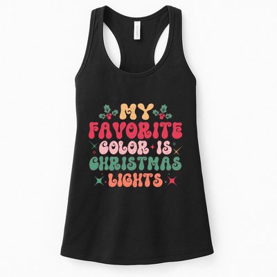 My Favorite Color Is Christmas Lights Womens Tank Top