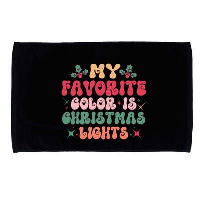My Favorite Color Is Christmas Lights Microfiber Hand Towel