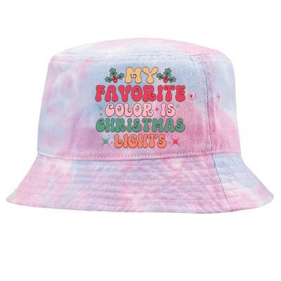 My Favorite Color Is Christmas Lights Tie-Dyed Bucket Hat