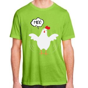 Moo Funny Cow Chicken Adult ChromaSoft Performance T-Shirt