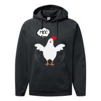 Moo Funny Cow Chicken Performance Fleece Hoodie