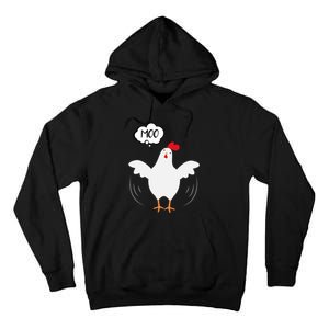 Moo Funny Cow Chicken Tall Hoodie