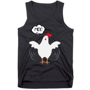 Moo Funny Cow Chicken Tank Top