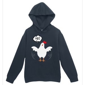 Moo Funny Cow Chicken Urban Pullover Hoodie