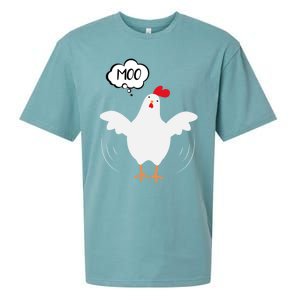 Moo Funny Cow Chicken Sueded Cloud Jersey T-Shirt