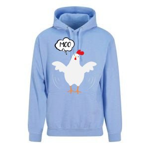 Moo Funny Cow Chicken Unisex Surf Hoodie