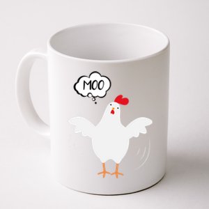 Moo Funny Cow Chicken Coffee Mug